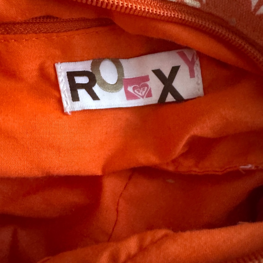 Roxy Y2K Surf Core Floral Shoulder Bag Orange Beachy Boho - Picture 9 of 13